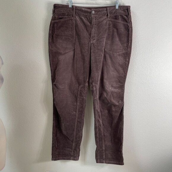 Pilcro Womens 34 Tall Brown Wanderer Corduroy Straight Leg Pants - Picture 1 of 10